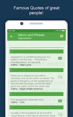 Idioms, Phrases & Proverbs Off android App screenshot 0