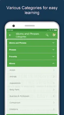 Idioms, Phrases & Proverbs Off android App screenshot 14