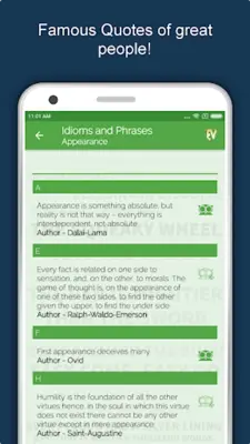 Idioms, Phrases & Proverbs Off android App screenshot 8